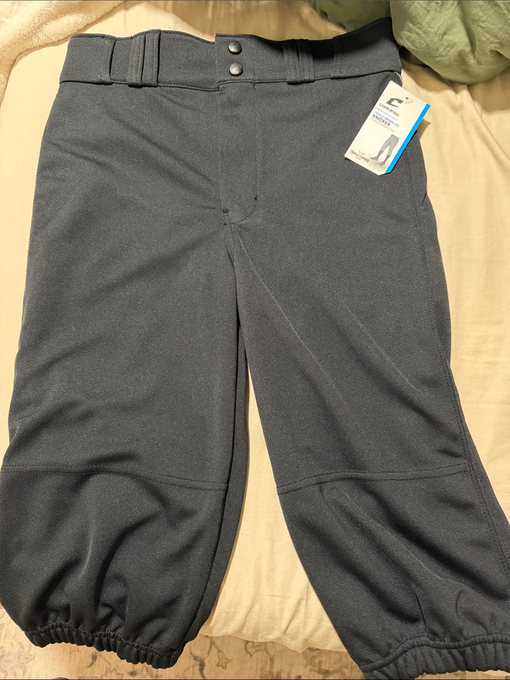 Champro Black Baseball Pants with Elastic Cuffs